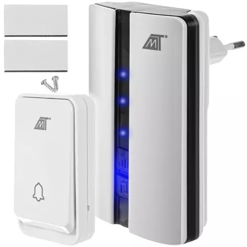 Sonerie wireless, 51 sunete polifonice, reglare volum, 3 trepte, functie silent mode, IP44, 90dB, alb - imagine 12